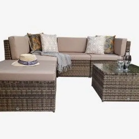 BRAND NEW BOXED STELLA CORNER SOFA IN NATURE/BROWN(2 BOXES)