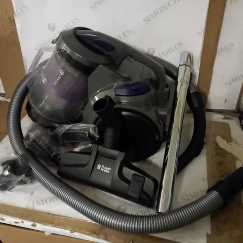 RUSSELL HOBBS TITAN 2 PET CYLINDER VACUUM IN GREY AND PURPLE