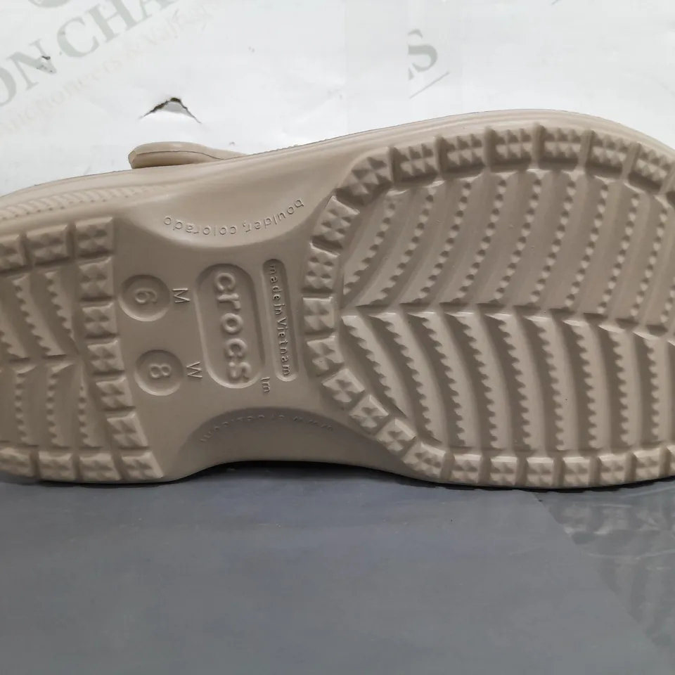 PAIR OF CROCS BAYA CLOGS IN TAUPE UK SIZE M5/W6