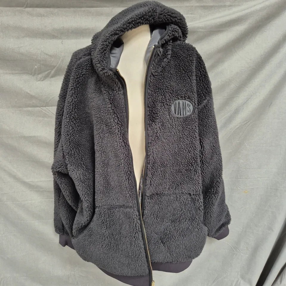 VANS WHITTLE SHERPA JACKET - BLACK - SIZE XXL
