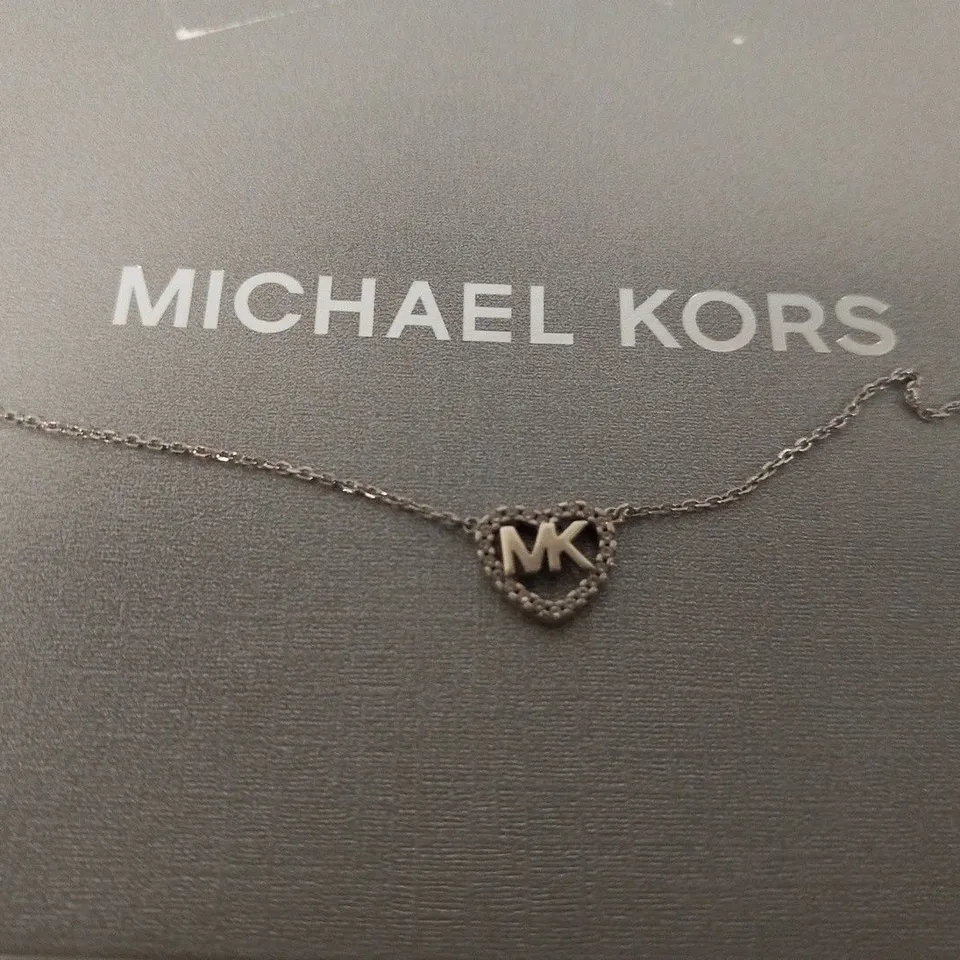 BOXED MICHAEL KORS LOVE STERLING SLVER NECKLACE