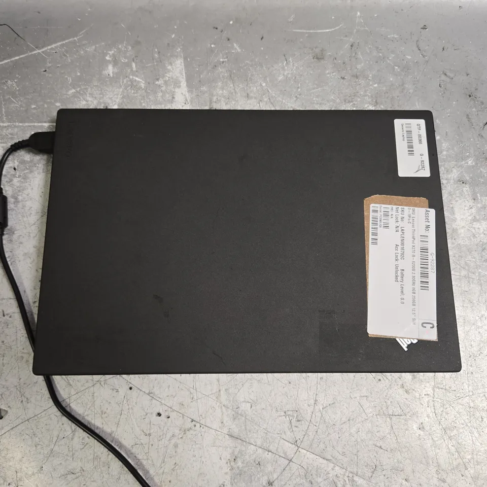 LENOVO X270 THINKPAD LAPTOP IN BLACK