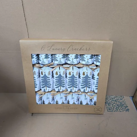 6 SETS OF 6 GISELA GRAHAM LUXURY CHRISTMAS CRACKERS