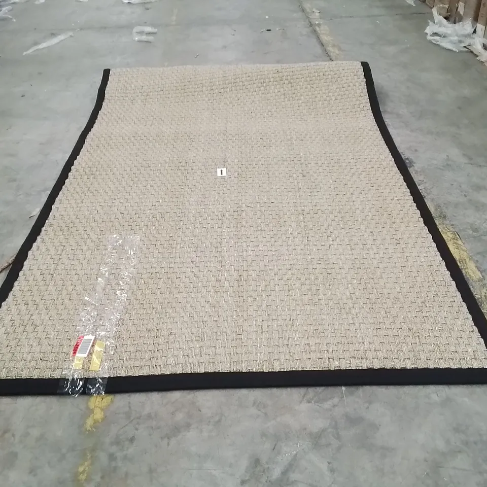 DELAPENA HOOKED NATURAL/BLACK AREA RUG APPROXIMATELY 260X160CM