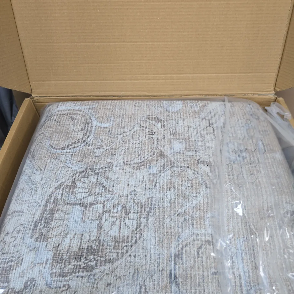 KUKOON FLAT WOVEN RUG – XL 240 X 330 CM, BEIGE/STONE PATTERN 