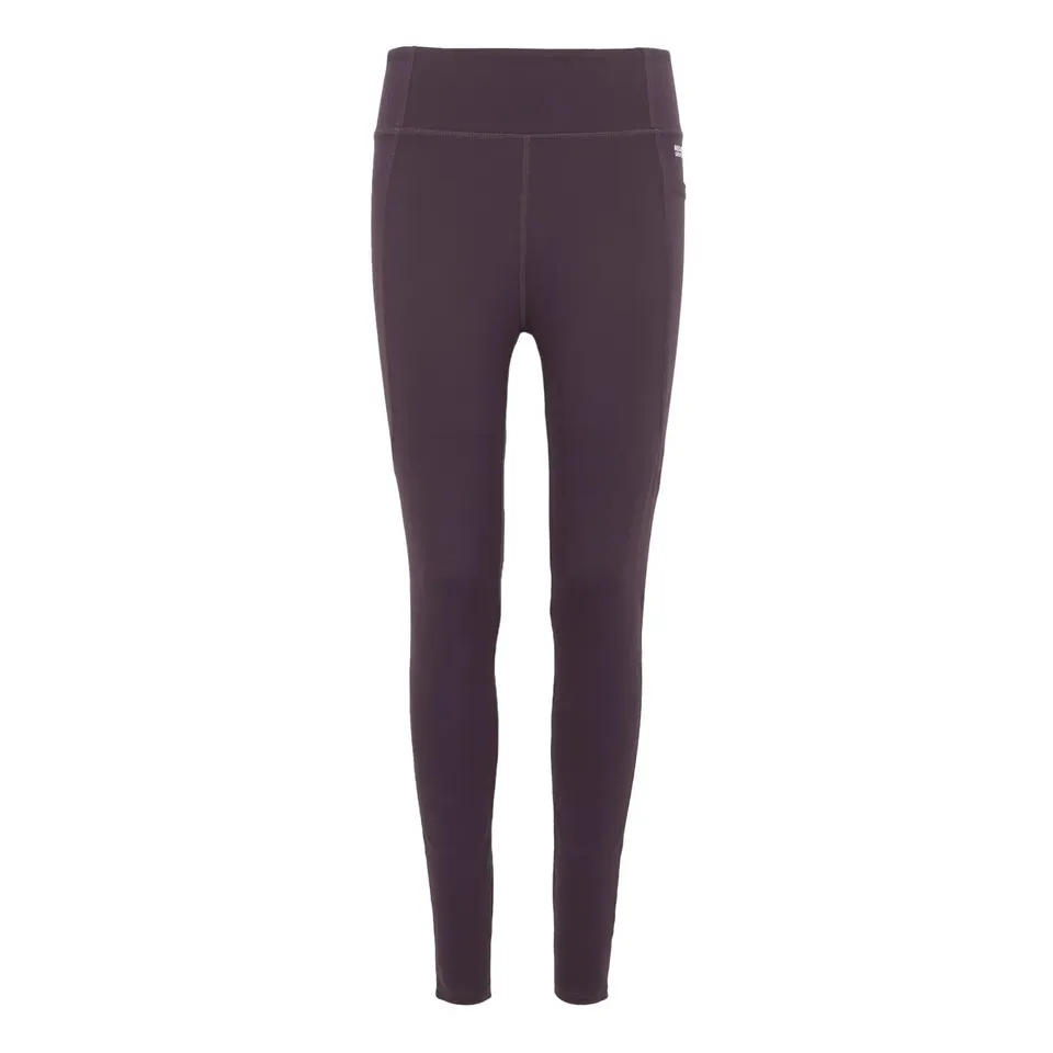 BRAND NEW REGATTA WOMENS HOLEEN PRO COMPRESSION LEGGINGS IN DEEP PLUM SIZE UK 10
