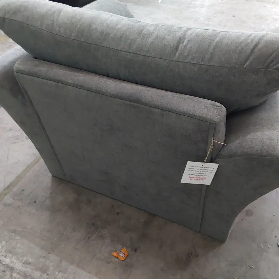 DESIGNER EASY CHAIR GREY FABRIC 