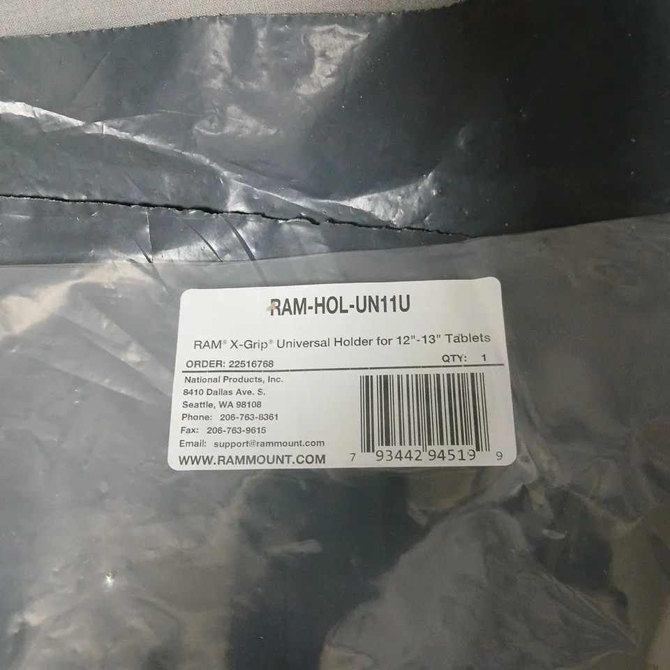 RAM X-GRIP UNIVERSAL HOLDER FOR 12"-13" TABLETS SEALED