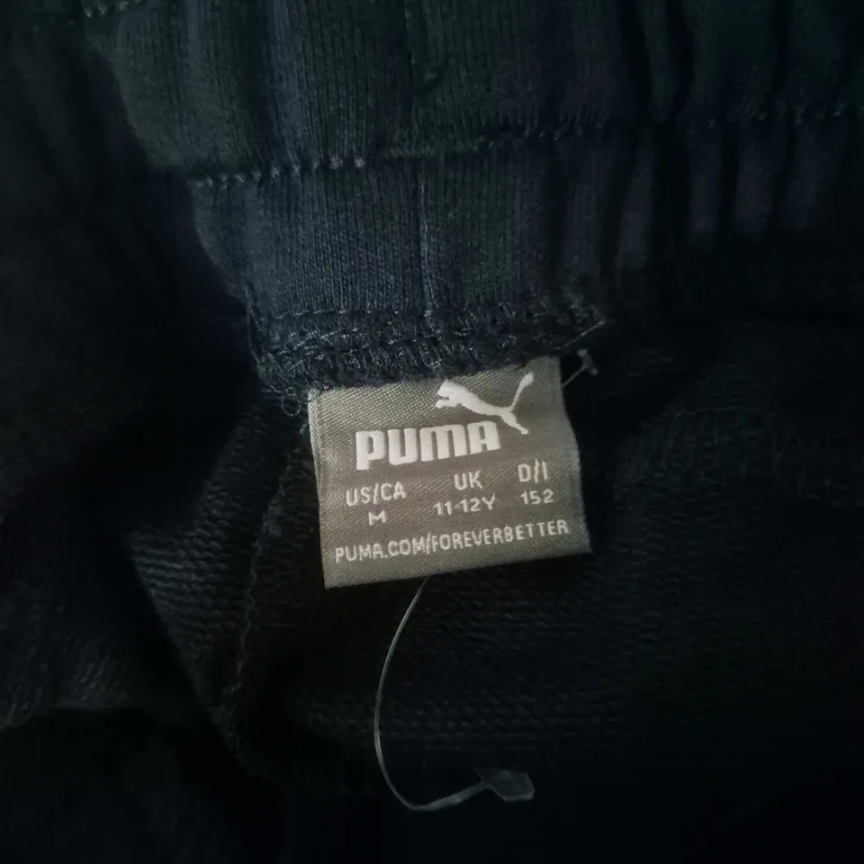 PUMA KIDS' BLACK SWEATPANTS – UK 11-12Y (152 CM)