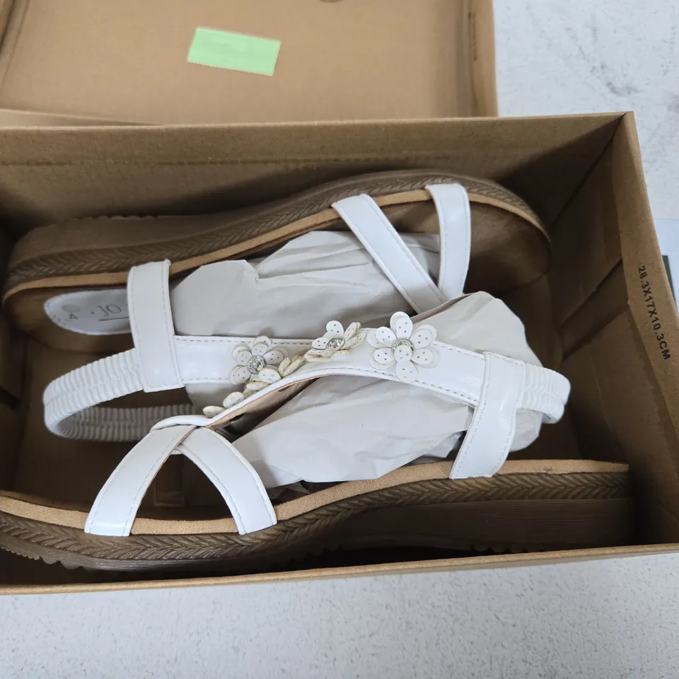 JO & JOE NAPLES WHITE SANDALS – UK 4 (WOMEN'S)