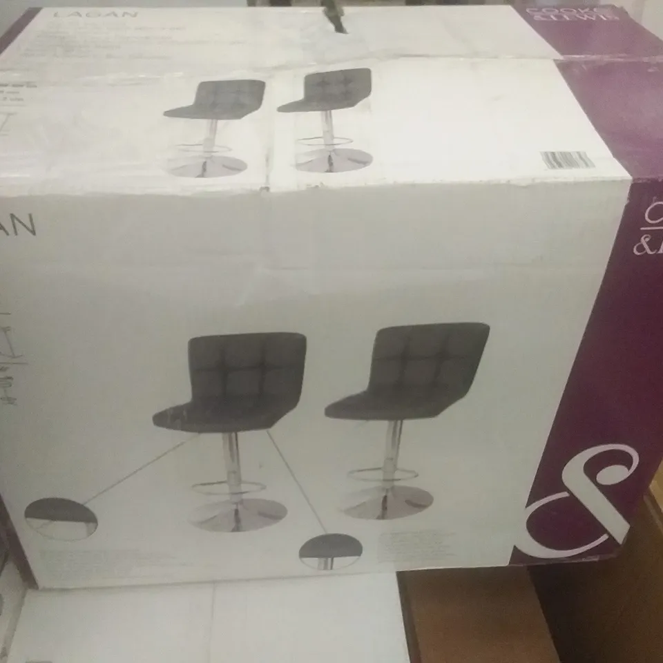 BOXED COOKE & LEWIS LAGAN GAS LIFT BAR STOOL