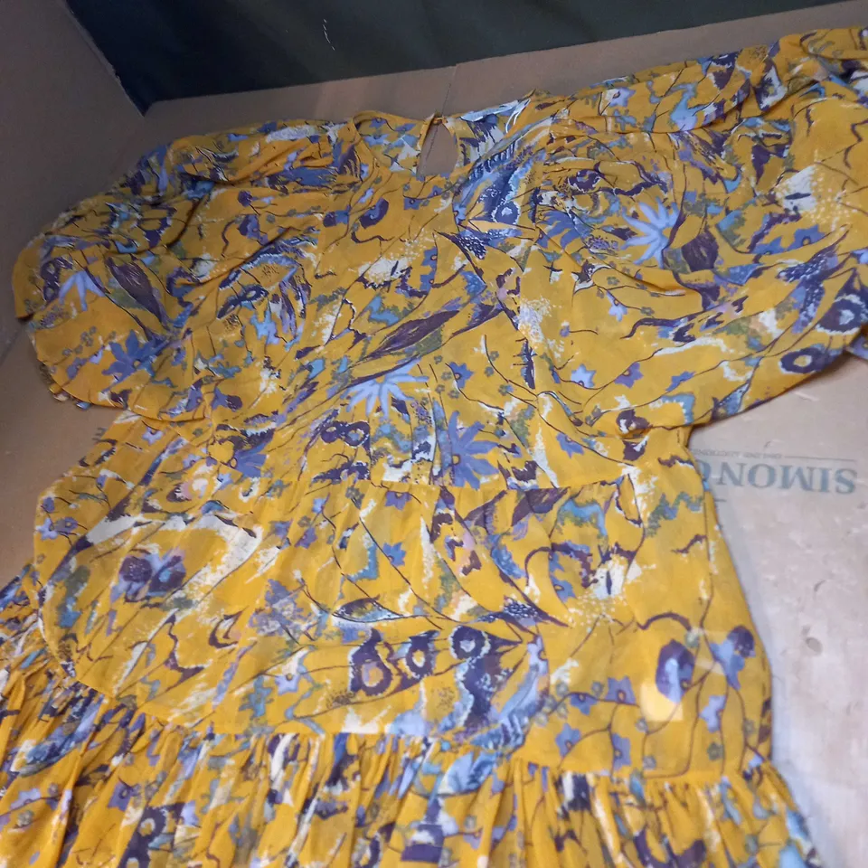 TED BAKER TIERED MINI DRESS WITH BALLOON SLEEVE SIZE 4