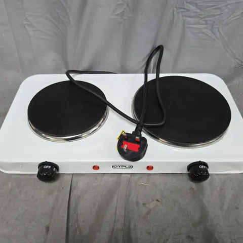 BOXED OYPLA SINGLE HOT PLATE IN WHITE