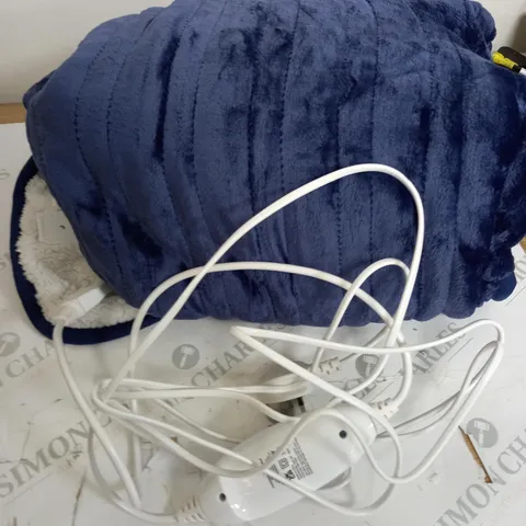 COZEE HOME OVERSIZED HEATED WRAP IN NAVY