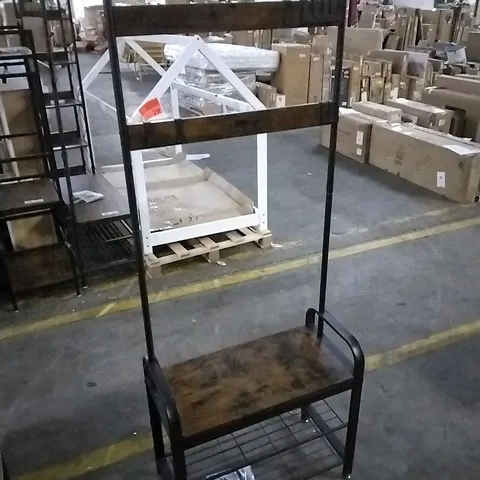 HAT & COAT HALLWAY UNIT - RUSTIC BROWN/BLACK