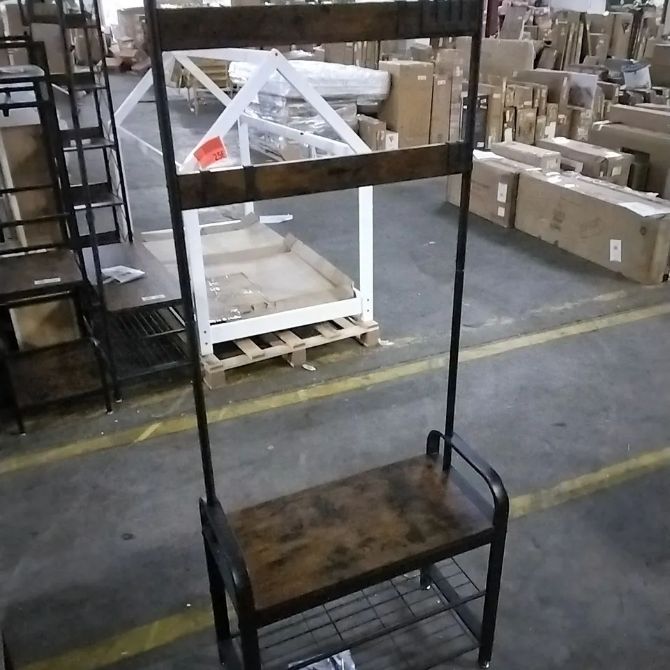 HAT & COAT HALLWAY UNIT - RUSTIC BROWN/BLACK