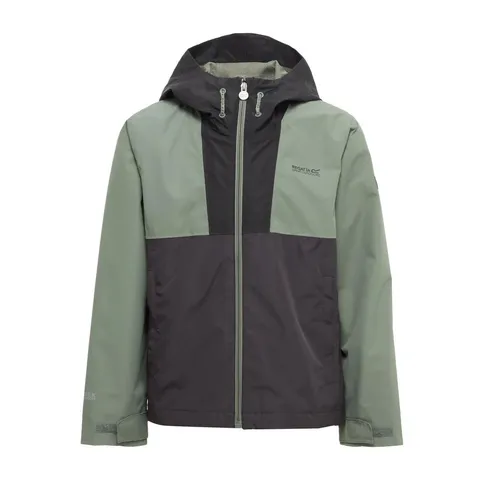 REGATTA HANLEIGH JACKET BLACK AGAVE GREEN 7-8 YEARS 
