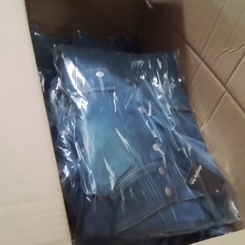 BOX CONTAINING APPROXIMATELY 10 BRAND NEW SIMPLY BE DENIM JUMPSUITS MIDNIGHT BLUE SIZE 14