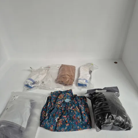 BOX OF APPROXIMATELY 20ASSORTED CLOTHING ITEMS IN VARIOUS SIZES, COLOURS AND STYLES