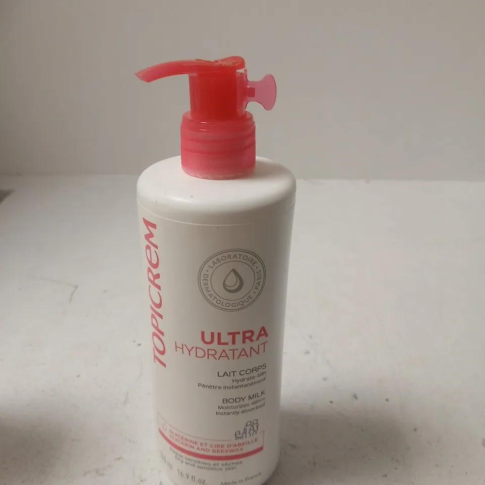 TOPICREM ULTRA HYDRATANT LAIT CORPS – BODY MILK WITH PINK PUMP - 500ML 