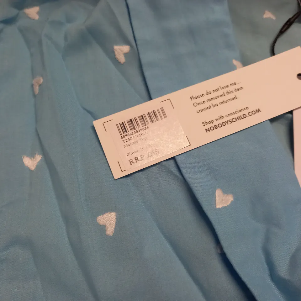 NOBODYS CHILD MELISSA TOP IN WOVEN BLUE - 14