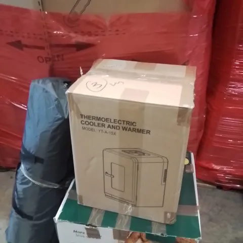 PALLET OF ASSORTED HOUSEHOLD GOODS AND PRODUCTS TO INCLUDE;AIR FRYER,THERMOELECTRIC COOLER&WARMER,TENT