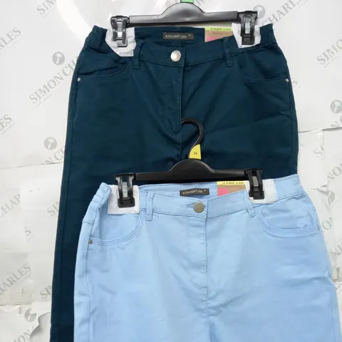 BOX OF 10 ITEMS TO INCLUDE TROUSERS, TOPS, JACKETS ETC