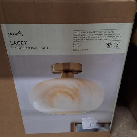 BOXED DUNELM LACEY FLUSH CEILING LIGHT