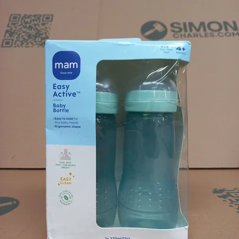 MAM EASY ACTIVE BABY BOTTLE TWIN PACK – 2 X 330ML/11OZ (4+ MONTHS)
