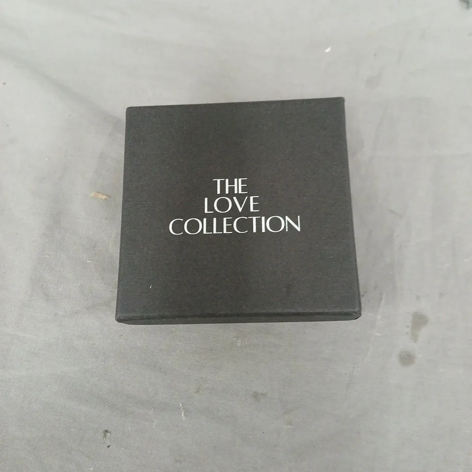 THE LOVE COLLECTION STERLING SILVER TINY MOON PINK CRYSTAL STUDS