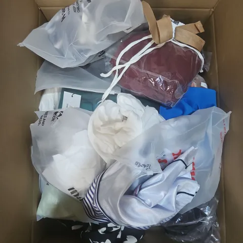 APPROXIMATELY 25 ASSORTED CLOTHING PRODUCTS IN VARIOUS STYLES & SIZES