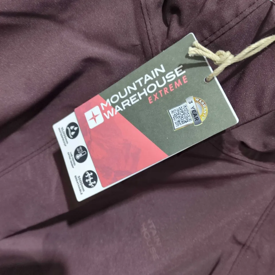 MOUNTAIN WAREHOUSE EXTREME ALASKAN WOMEN'S 3-IN-1 SHORT WATERPROOF JACKET – DARK BURGUNDY, UK 12