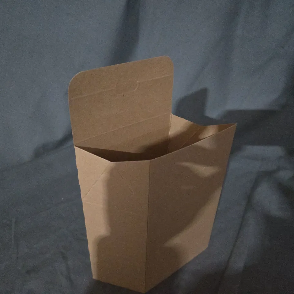 BOX OF APPROXIMATELY 440 CARDBOARD TAKEAWAY BOXES WITH PLASTIC SCREEN