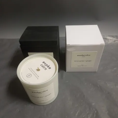 BOXED EVOKEEDEN X2 CANDLES IN LEMONGRASS AND GINGER 220ML