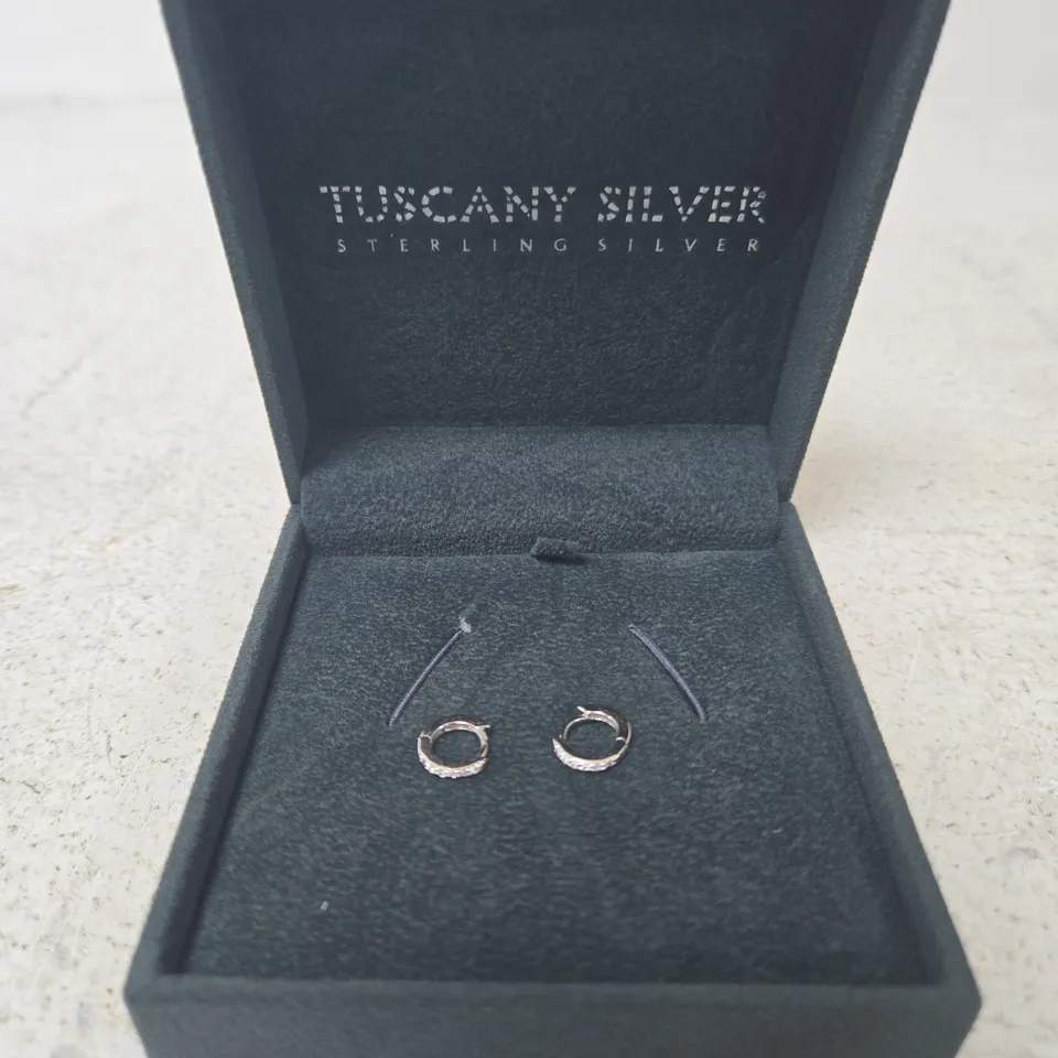 TUSCANY SILVER HOOP EARRINGS