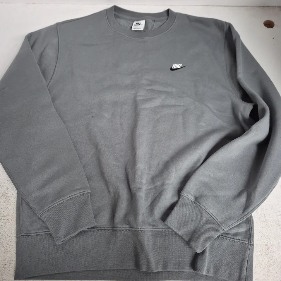 NIKE SWEATSHIRT – GREY, MEN'S UK LARGE