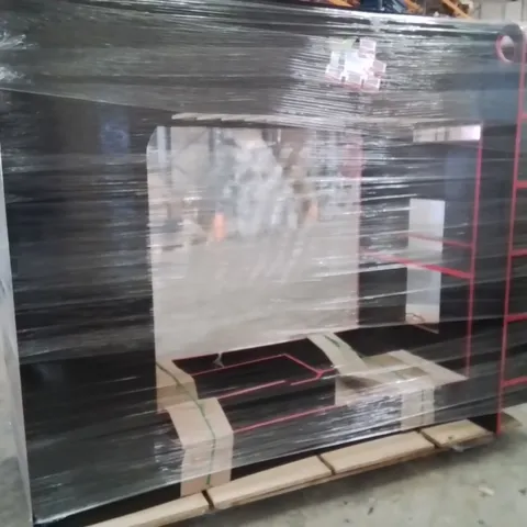 GRINDER 90X190CM STANDARD BUNK BED WITH BUILT IN DESK BLACK/RED