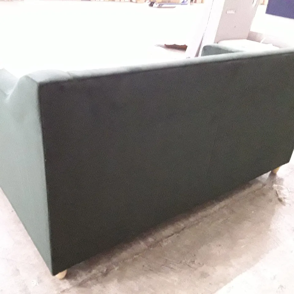 QUALITY DESIGNER ATWORTH 2 SEATER SOFA BED - HUNTER DARK GREEN FABRIC