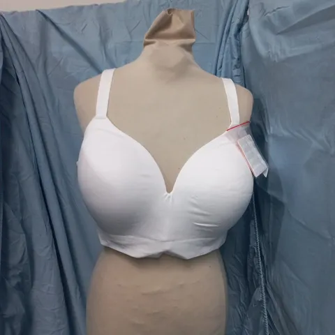 CONTURVE ULTIMATE COMFORT WIRELESS SUPPORT BRA – WHITE, UK 3XL