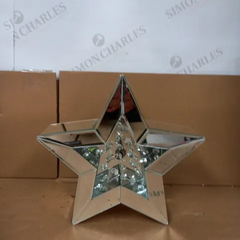 JM BY JULIEN MACDONALD ENCAPSULATED CRYSTAL STAR CLOCK