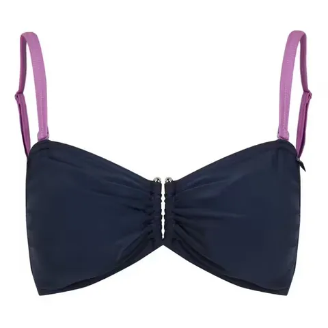 BRAND NEW REGATTA WOMENS ACEANA III BIKINI TOP IN NAVY/RADIANT ORCHID -  SIZE 14