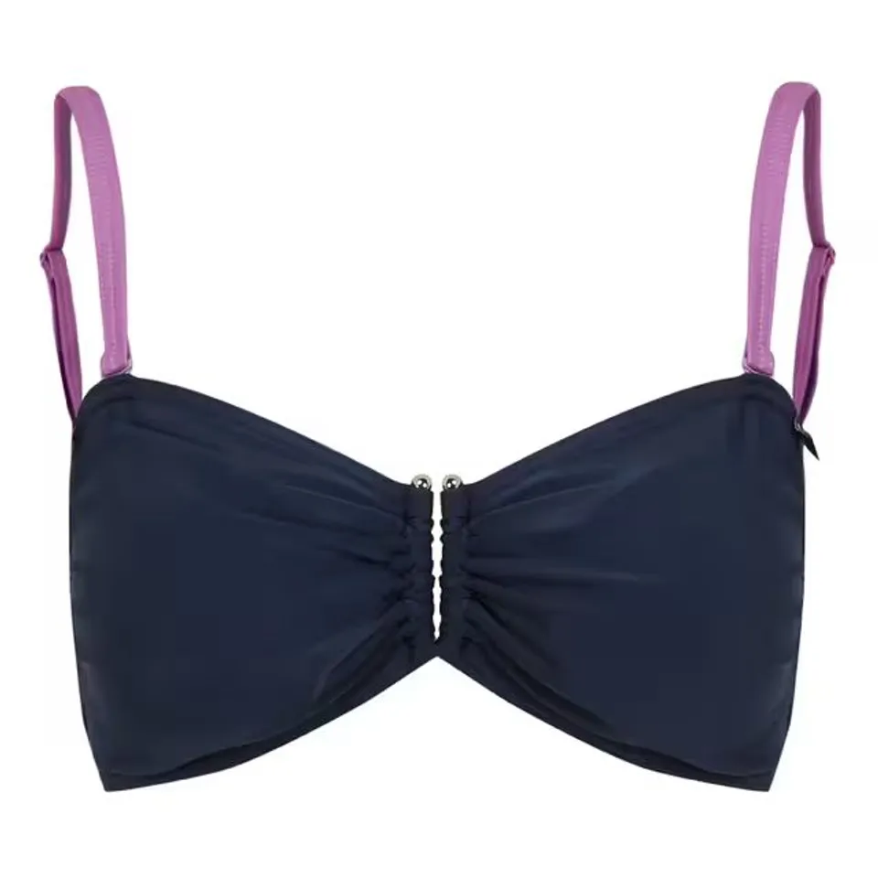 BRAND NEW REGATTA WOMENS ACEANA III BIKINI TOP IN NAVY/RADIANT ORCHID -  SIZE 14