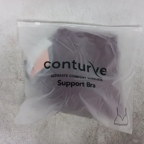 BAGGED CONTURVE SUPPORT BRA IN WINE SIZE 4XL