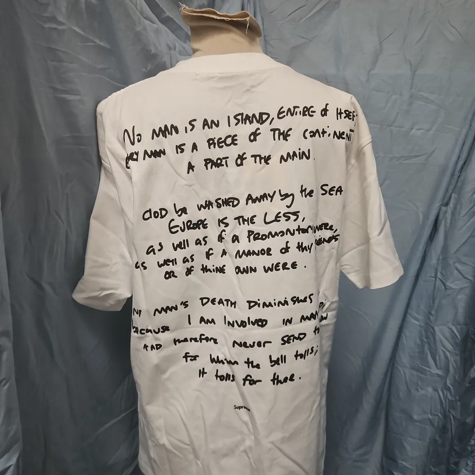 CORTEIZ SUPREME WHITE T-SHIRT – GRAPHIC PRINT, MEDIUM (MEN'S)