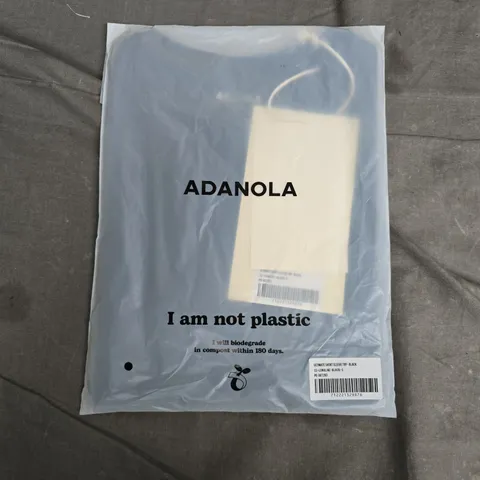 BAGGED ADANOLA ULTIMATE SHORT SLEEVE TOP β BLACK, UK SIZE S