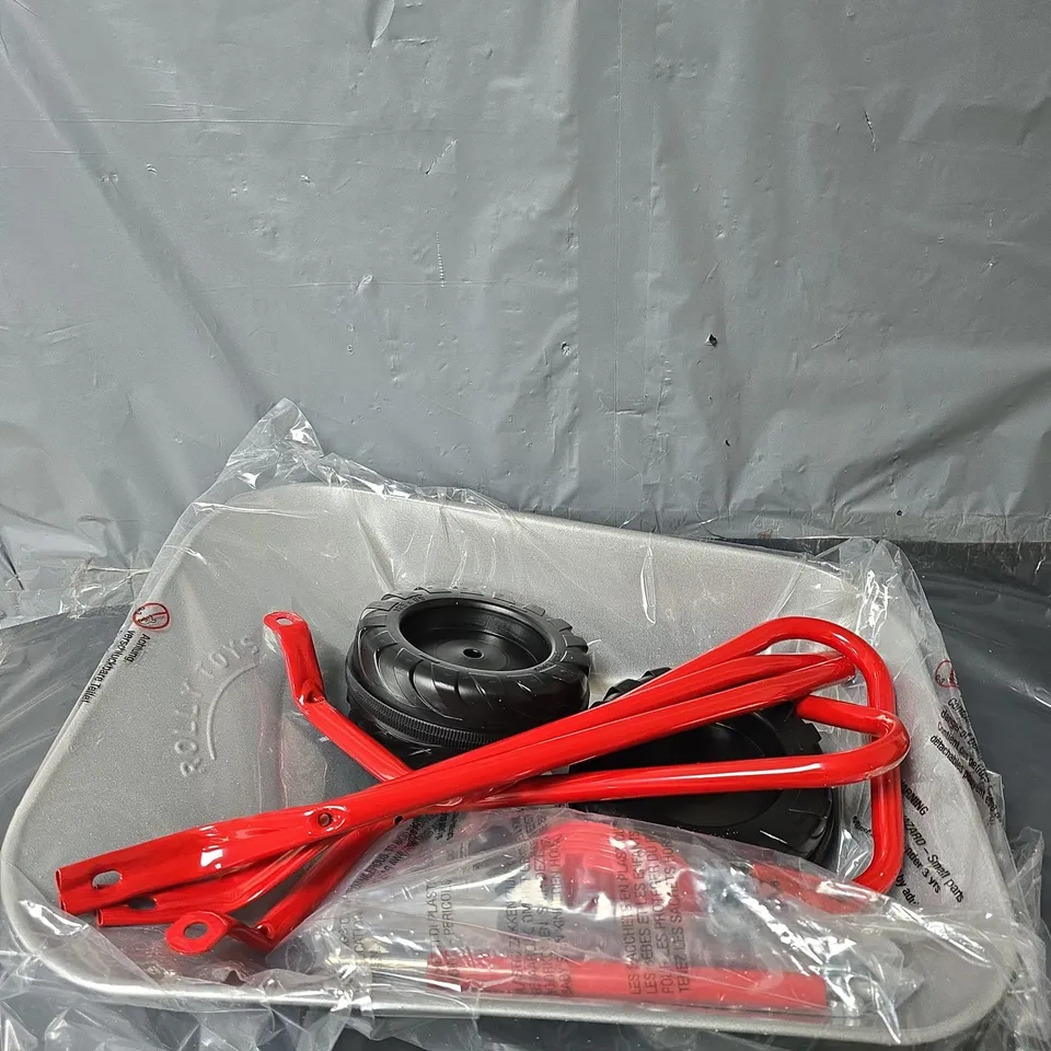 CHILDS METAL WHEELBARROW WITH DOUBLE WHEEL RRP £39.99