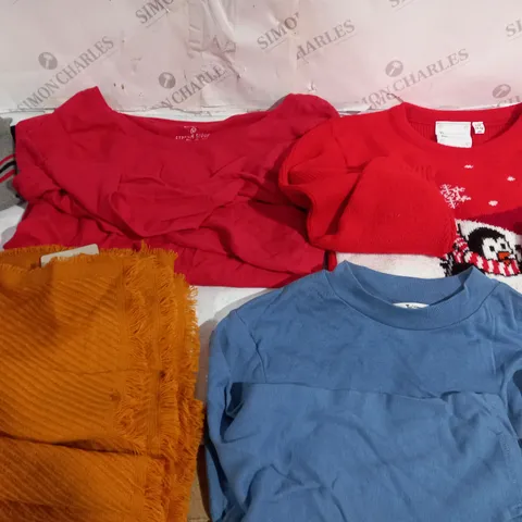 BOX OF APPROX 25 ASSORTED CLOTHING TO INCLUDE - TU WOMAN - FARAH - SHEFFIELD UNITED CHRISTMAS JUMPER ECT