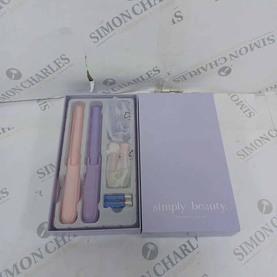 SIMPLY BEAUTY SIMPLY SMILE SONIC TOOTHBRUSH DUO WITH 4 BRUSH HEADS