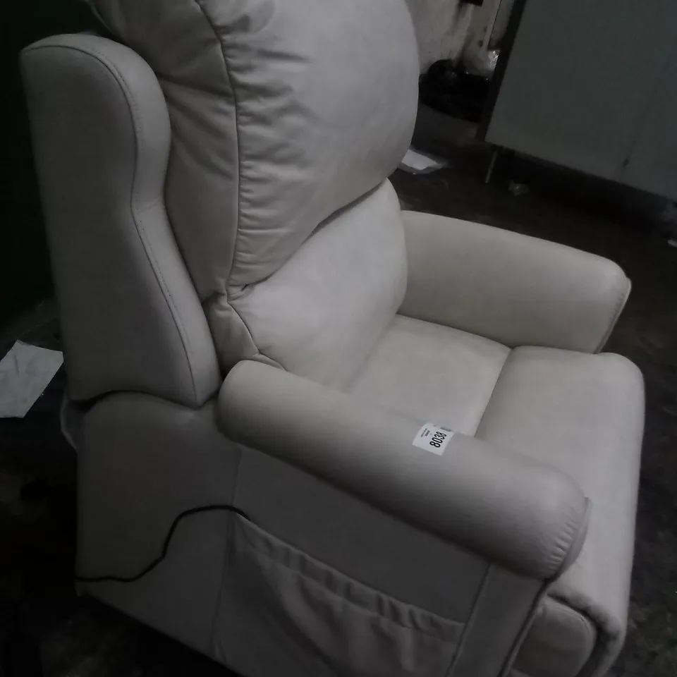 DESIGNER G PLAN MADE NEWMARKET REGENT CHALK LARGE DUAL ELEVATE ARMCHAIR