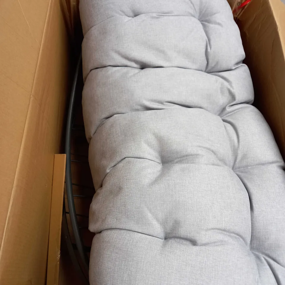 LARGE ROCKING/COCOON CHAIR SEAT CUSHION IN LIGHT GREY - COLLECTION ONLY